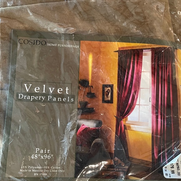 Velvet Drapery Panels - Picture 1 of 3
